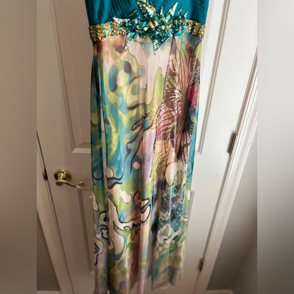 Relisted - Faviana Teal Green Prom Homecoming Bridesmaid Evening Gown Size 2 - Picture 7 of 11